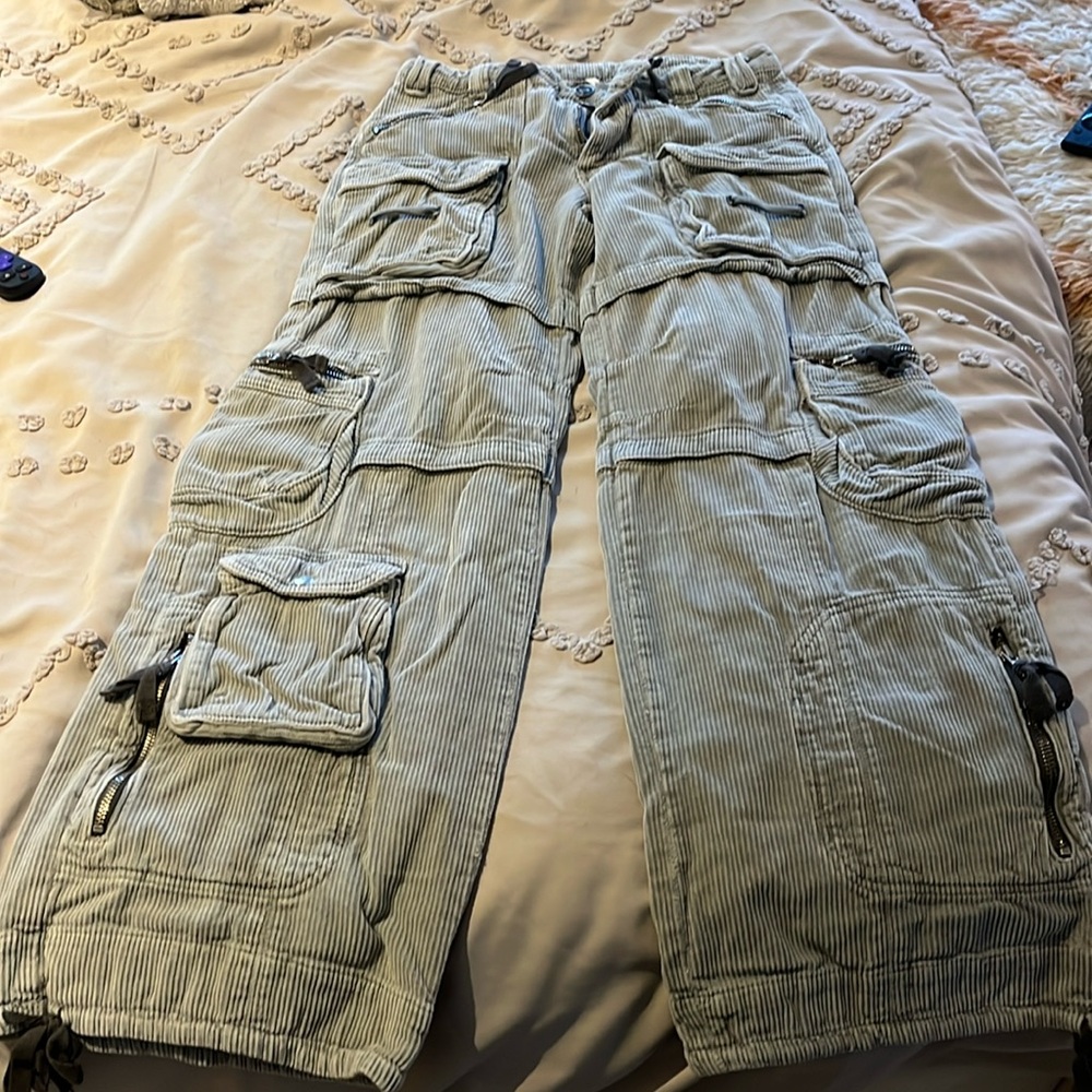Free people gray cord pants